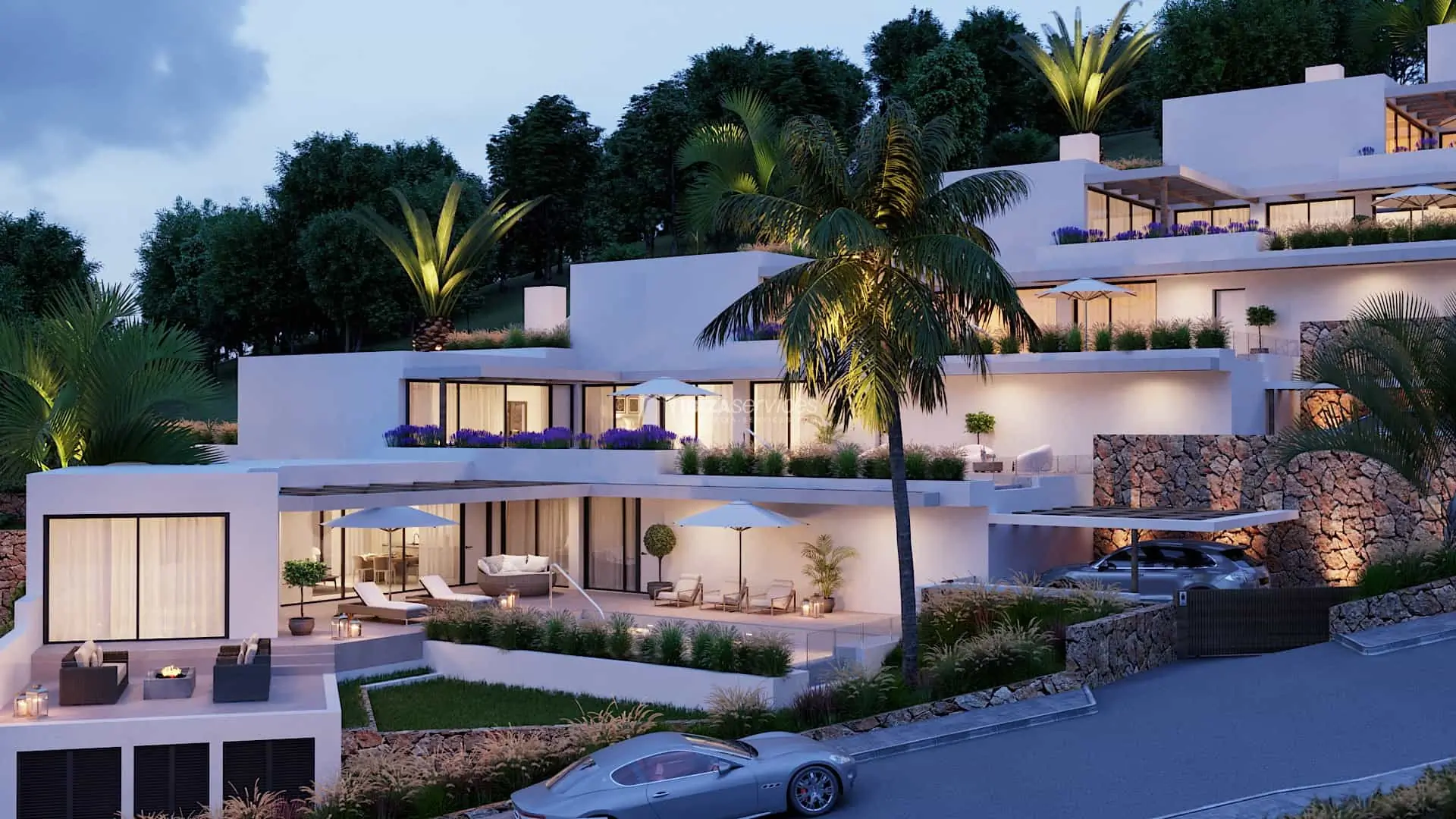 7 villas individuelles de luxe avec piscine privée et vue sur le coucher de soleil à vendre