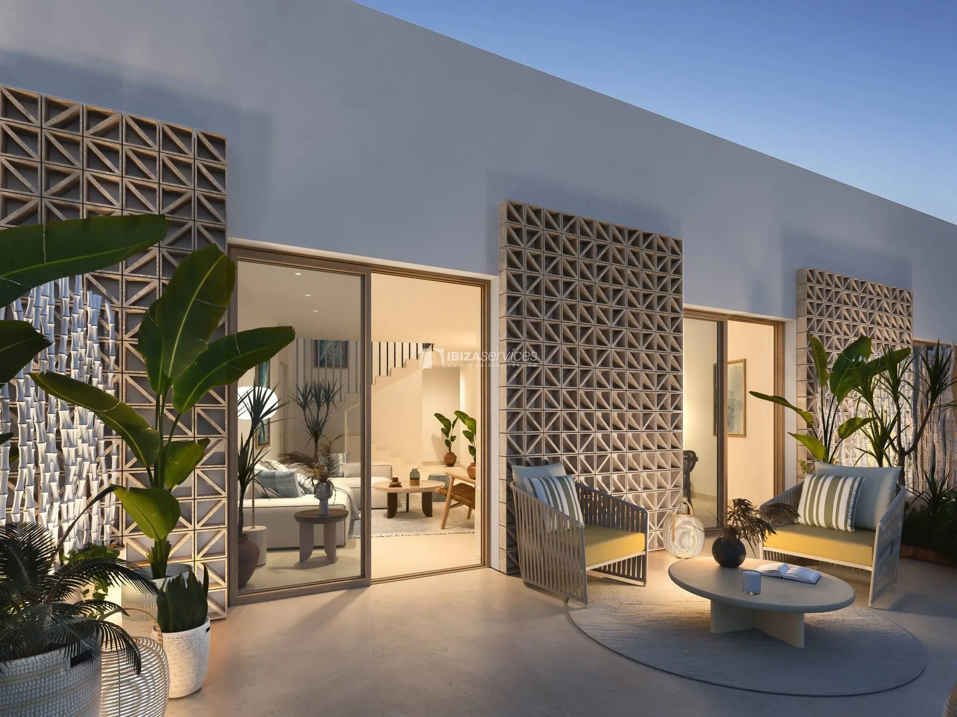 Neues Wohnprojekt mit 57 Häusern in Ibiza, Santa Eulalia zu verkaufen