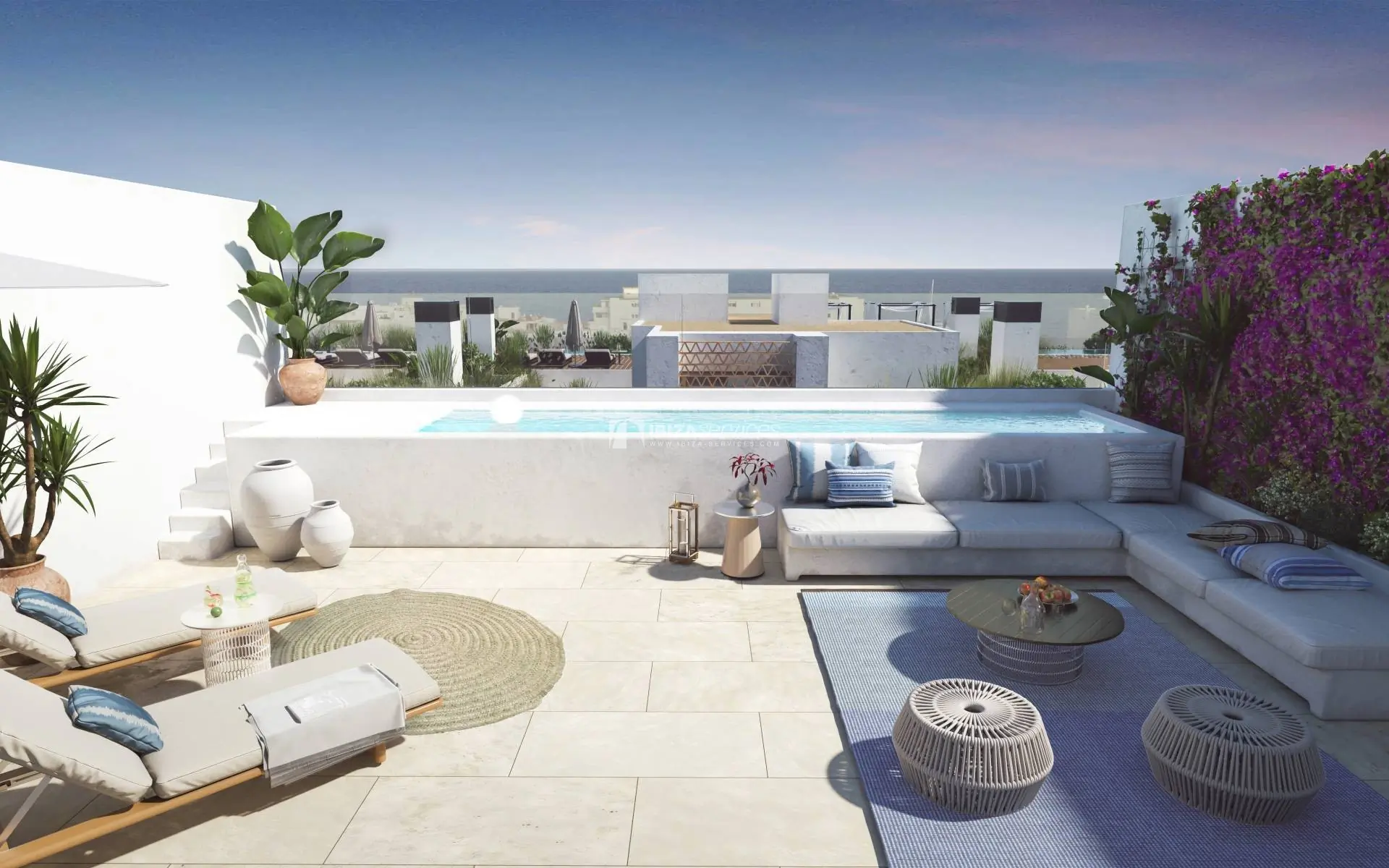 Neues Wohnprojekt mit 57 Häusern auf Ibiza, Santa Eulalia zu verkaufen