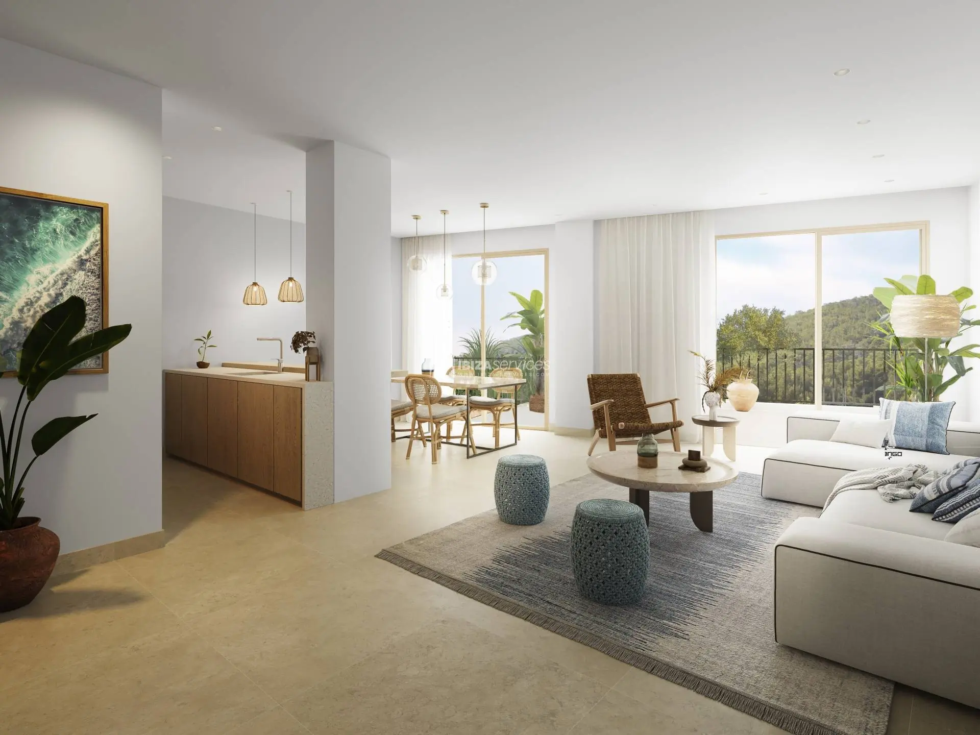 Neues Wohnprojekt mit 57 Häusern auf Ibiza, Santa Eulalia zu verkaufen