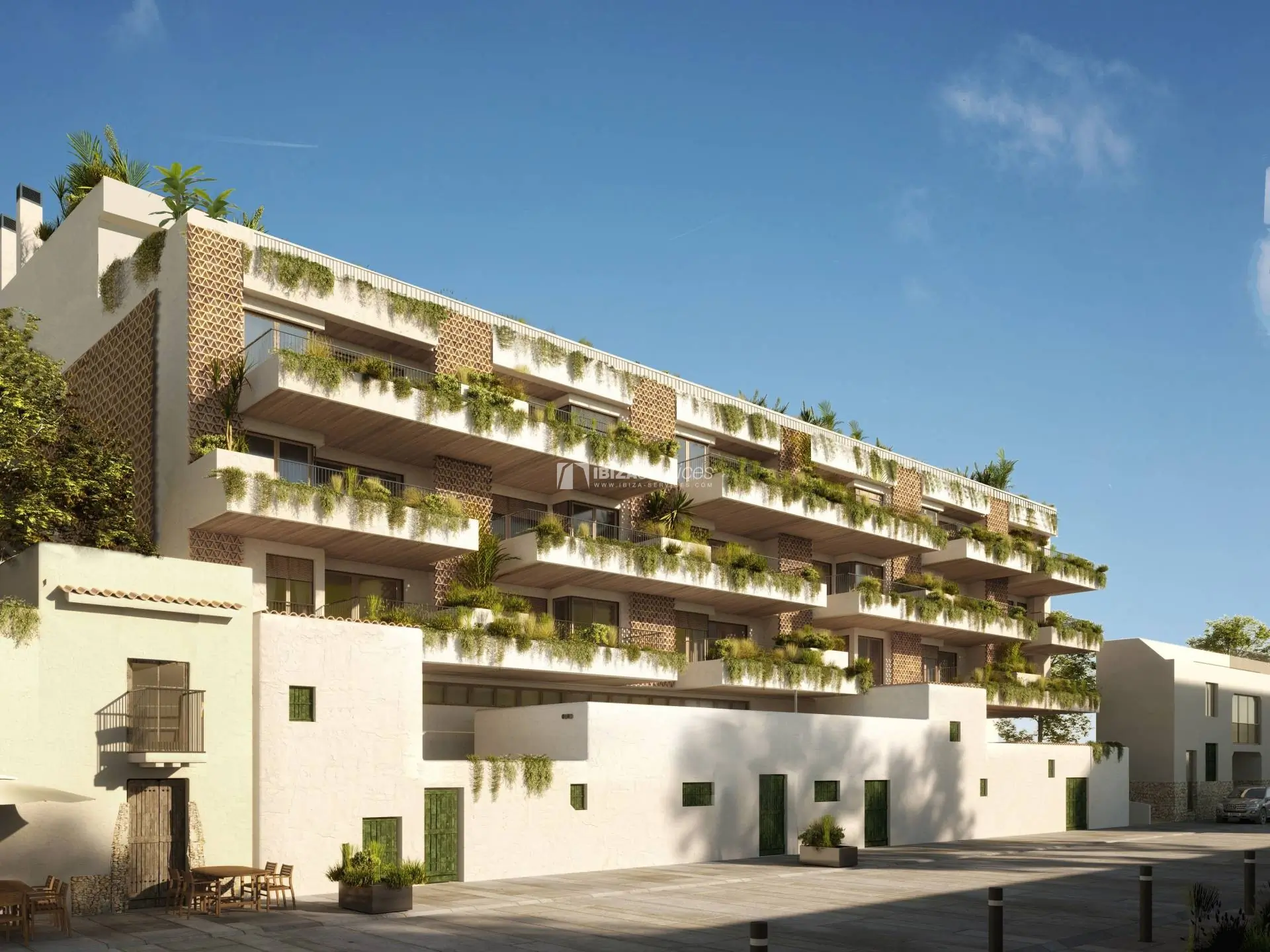 Neues Wohnprojekt mit 57 Häusern in Ibiza, Santa Eulalia zu verkaufen