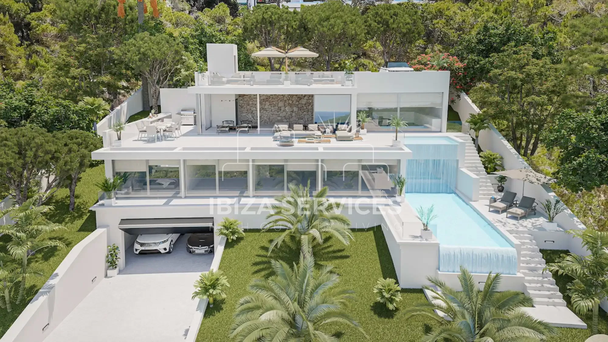 Cala Salada luxurious modern villa for sale with under construction
