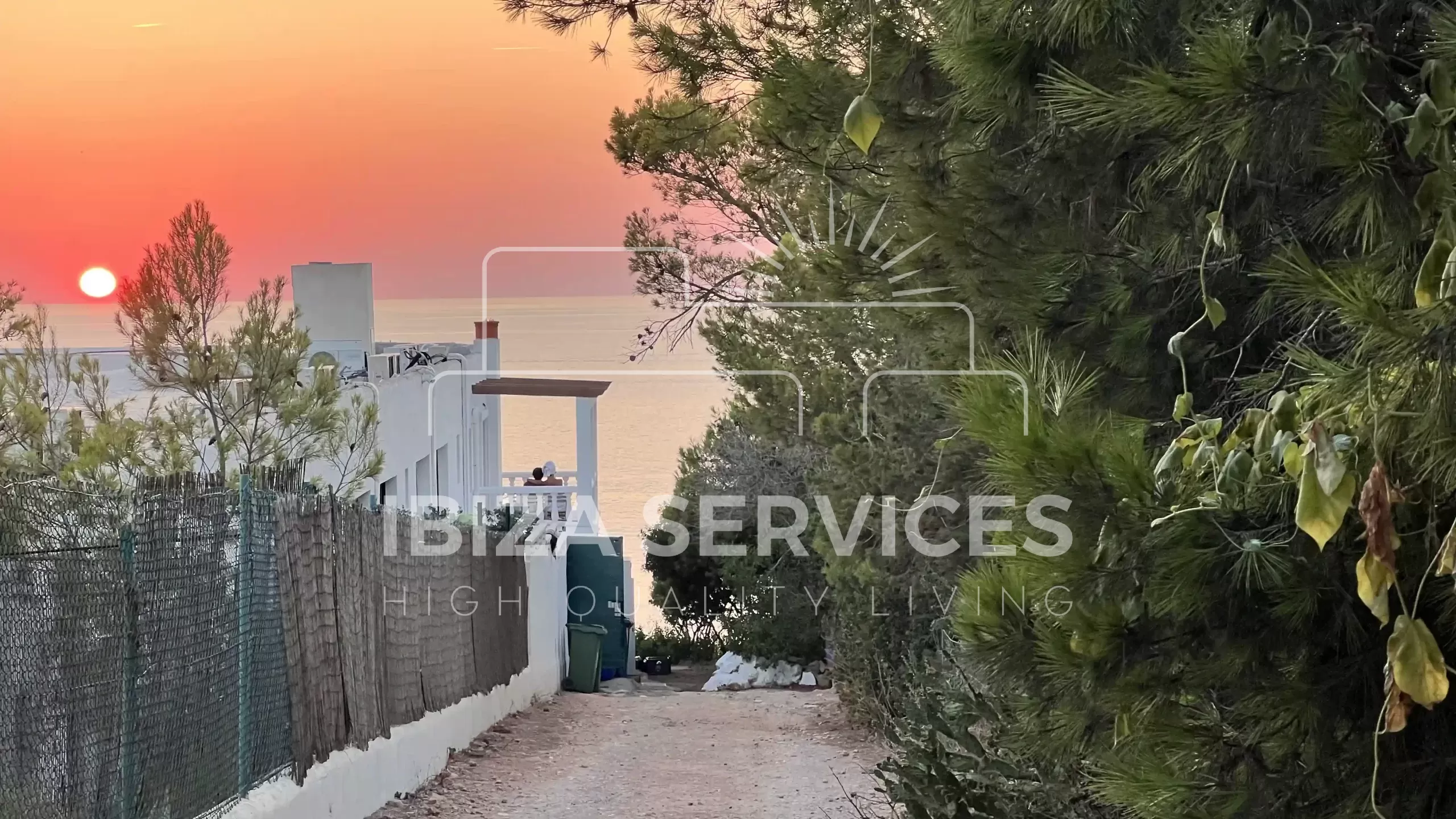 An enchanting villa boasting a large pool, delightful sea vistas, and breathtaking sunset views to buy