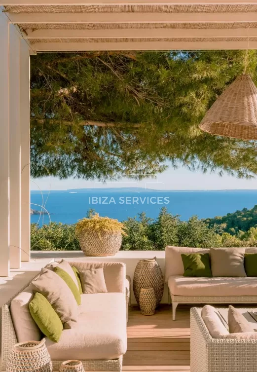 Can Riraku – villa 4 chambres avec vue mer à Es cubells