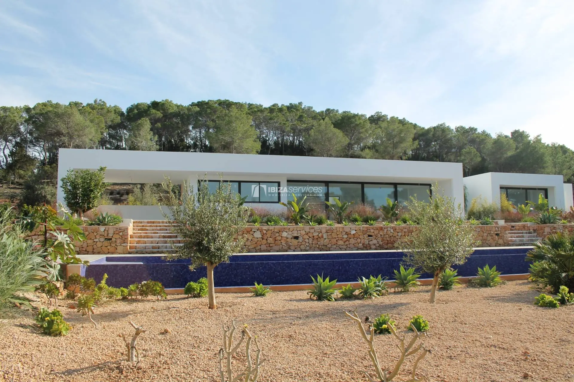 Buy brand new 5 bedroom modern villa in San Agustin Ibiza.