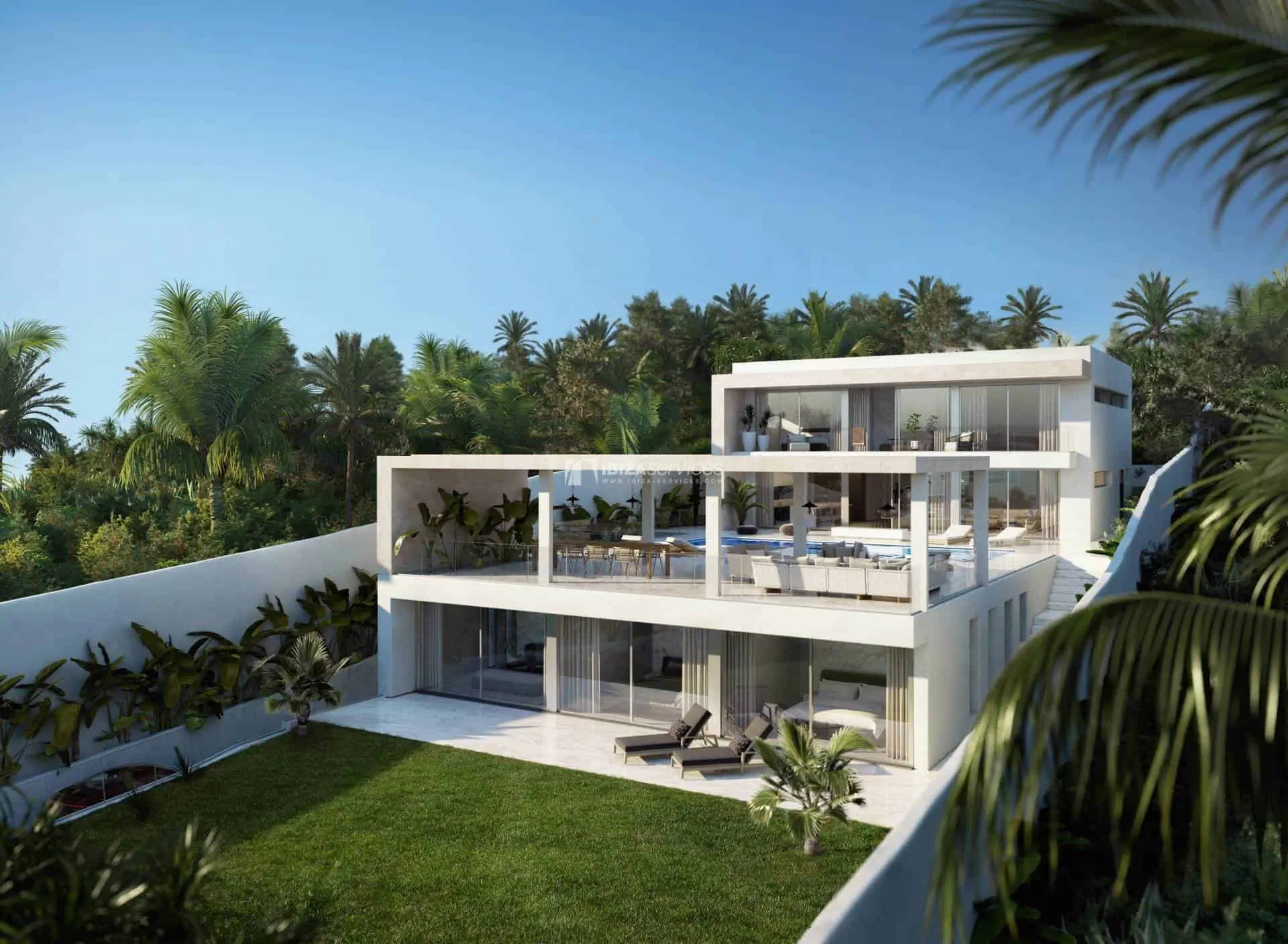 À vendre Cap Martinet Talamanca 2 villas identiques en contruction